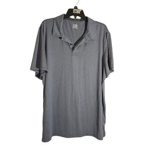 32 Degrees Cool Mens Polo Shirt XXL Gray Short Sleeve Heathered Performance Golf